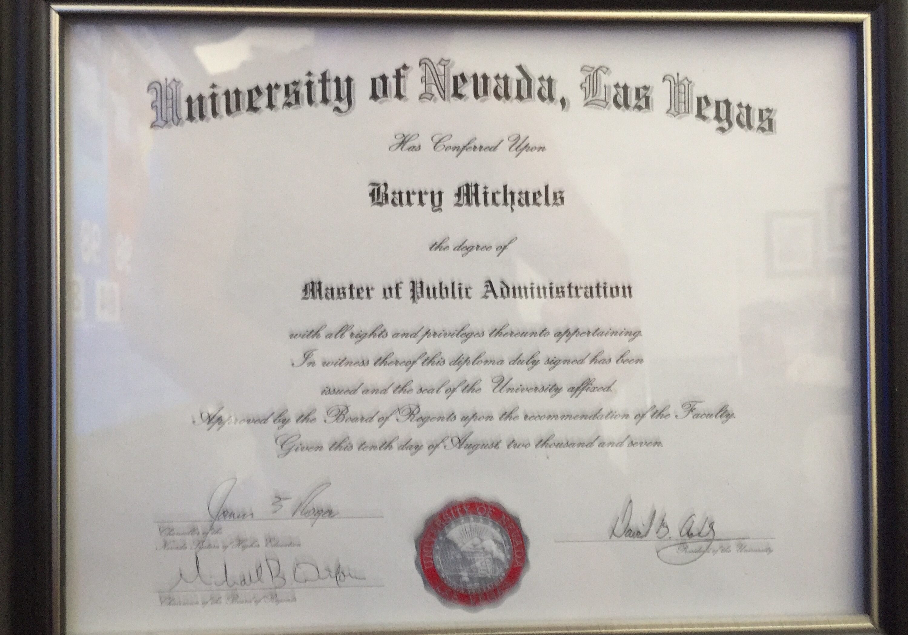 Master's in Public Administration